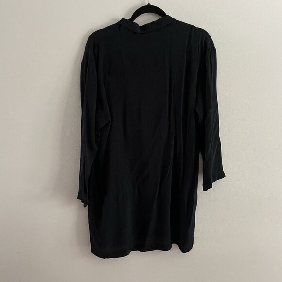 Silence + Noise Urban Outfitters Women S Black Oversized Slouchy Long Blazer - Picture 10 of 10